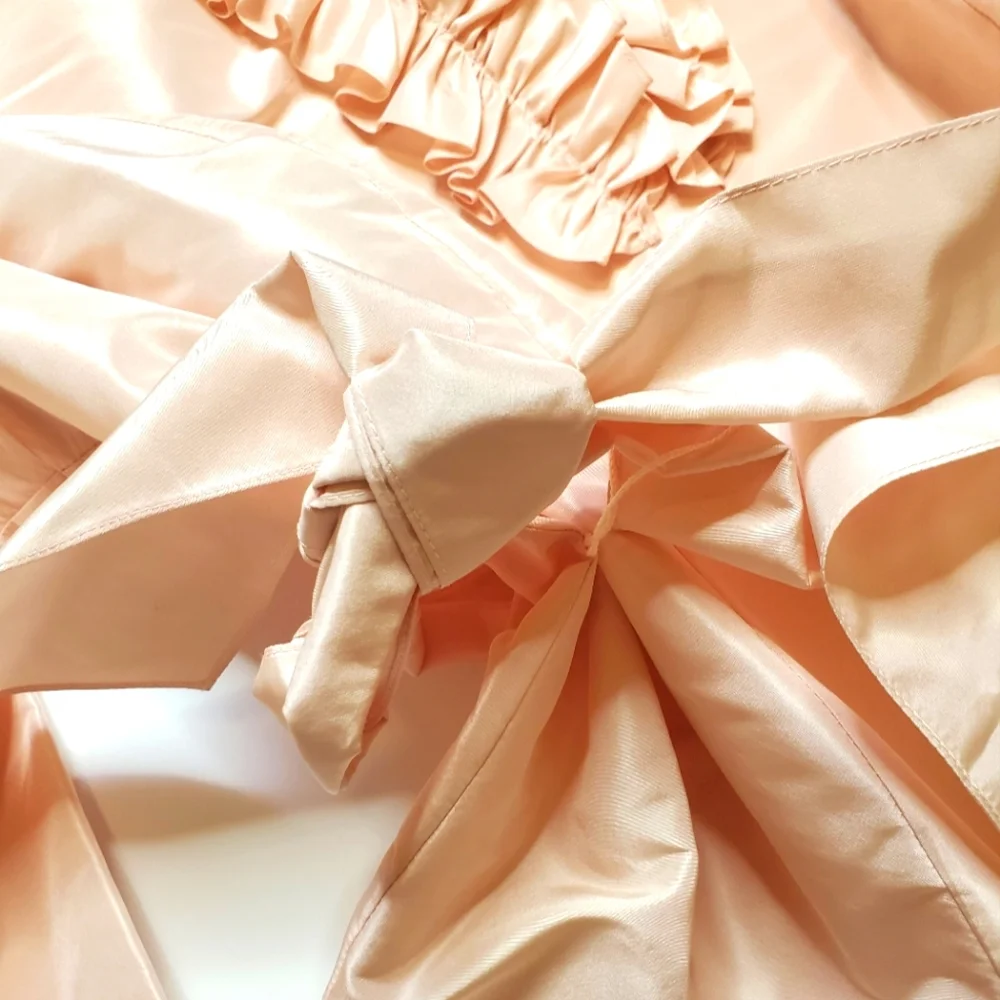 LAFAYETTE 148 Silk Taffeta Ruffled Collar Tie Waist Blouse Sz20 - Picture 5 of 8